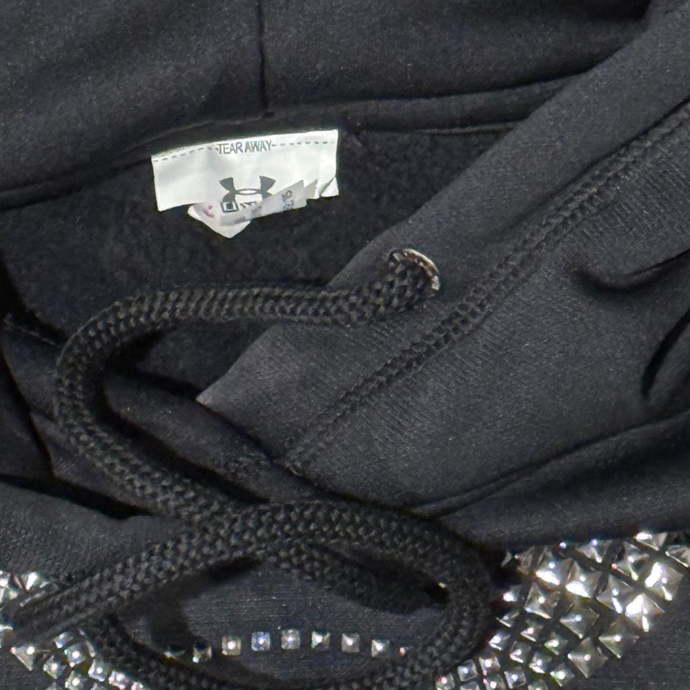 Under Armour Black Hoodie with Silver Grommet Logo - Picture 4 of 4